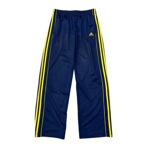 XL 18 Adidas Kids Youth Navy Yellow Pants Athleisure Athletic Sportswear Sporty